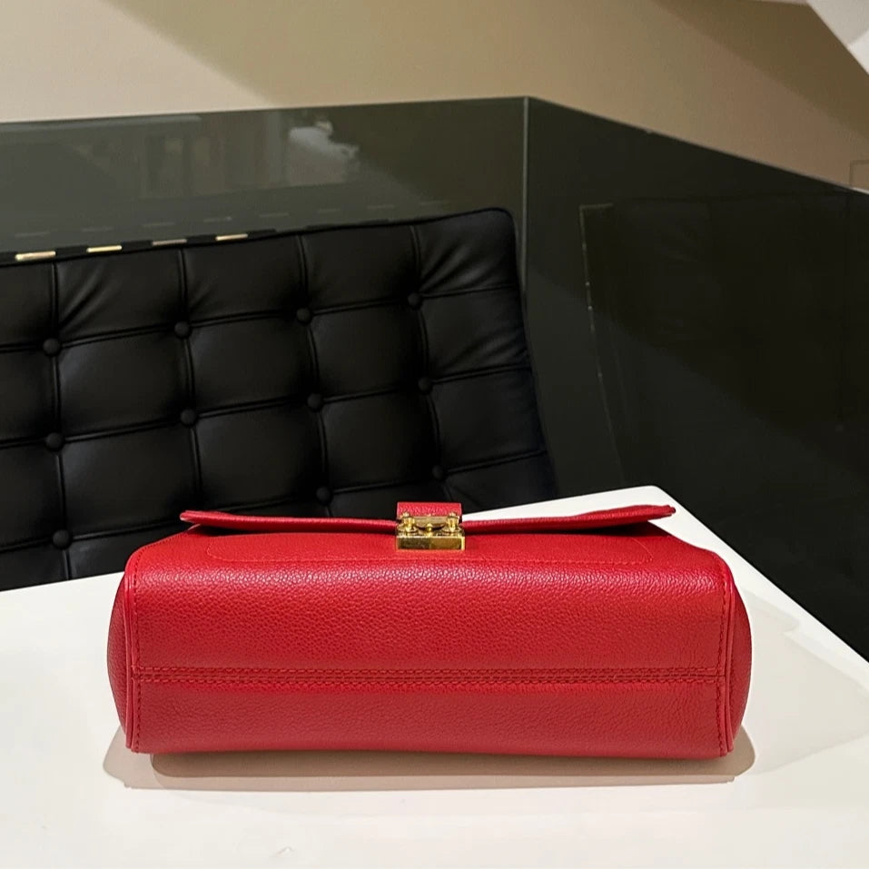 Louis Vuitton Saint Germain Red Gold Hardware Chain Shoulder Crossbody Bag