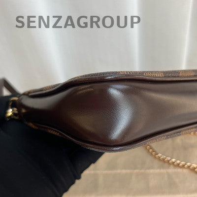 Louis Vuitton Damier Ebene Canvas Chain Shoulder Bag - Classic & Stylish