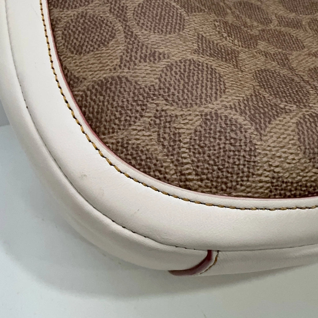 COACH Signature Canvas Sutton 28 Handbag Shoulder Crossbody Women