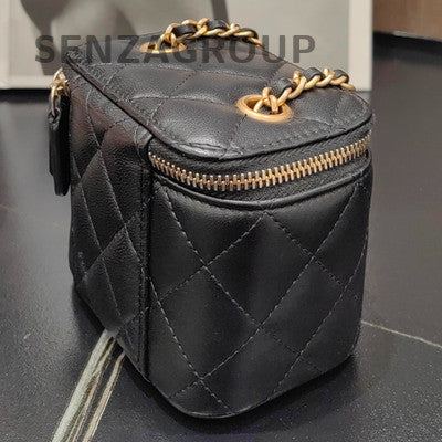 Chanel Black Lambskin Mini Ball Bag Gold Chain Shoulder Crossbody Classic
