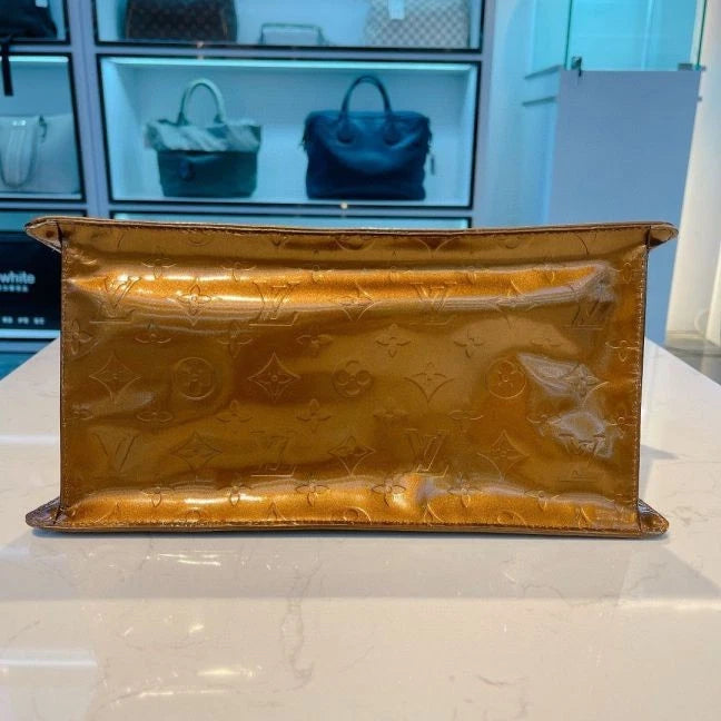Louis Vuitton Bronze Patent Leather Handbag For Women