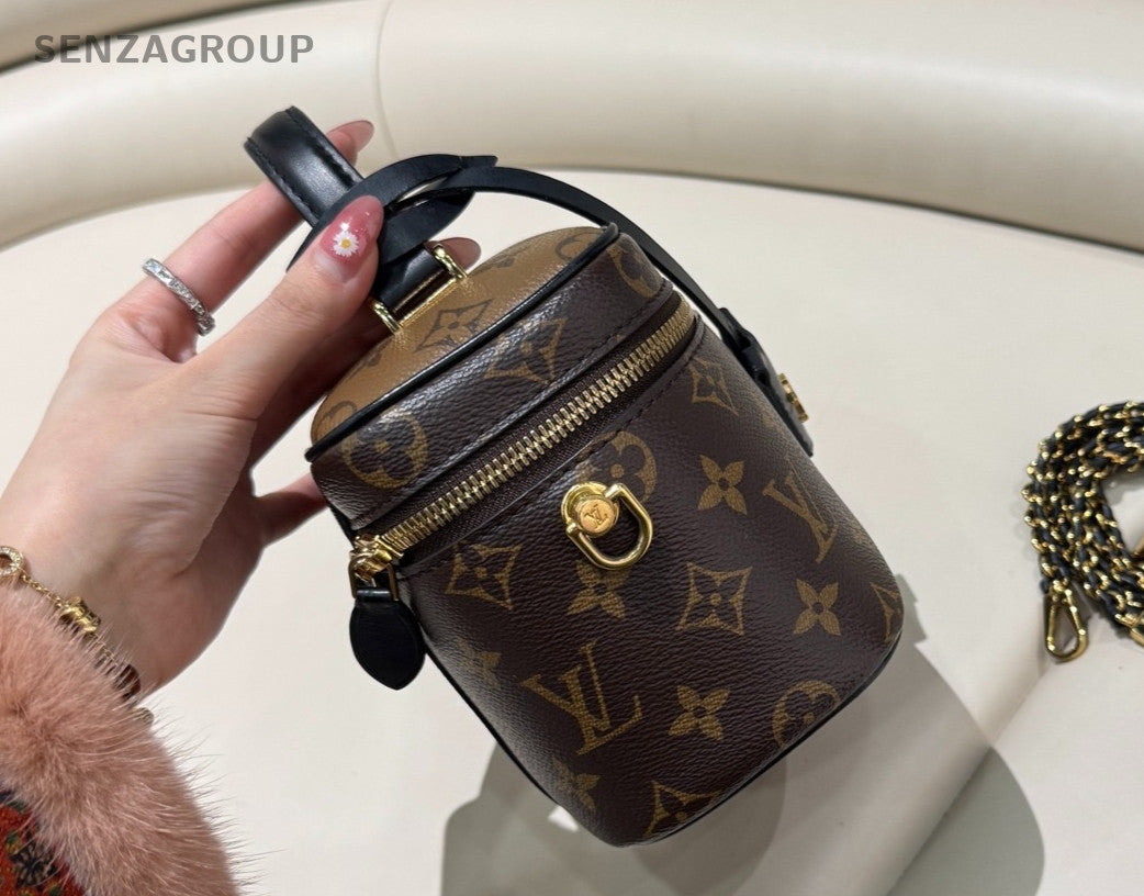 Louis Vuitton Vanity Box Monogram 2way Shoulder Handbag Brown Women Classic