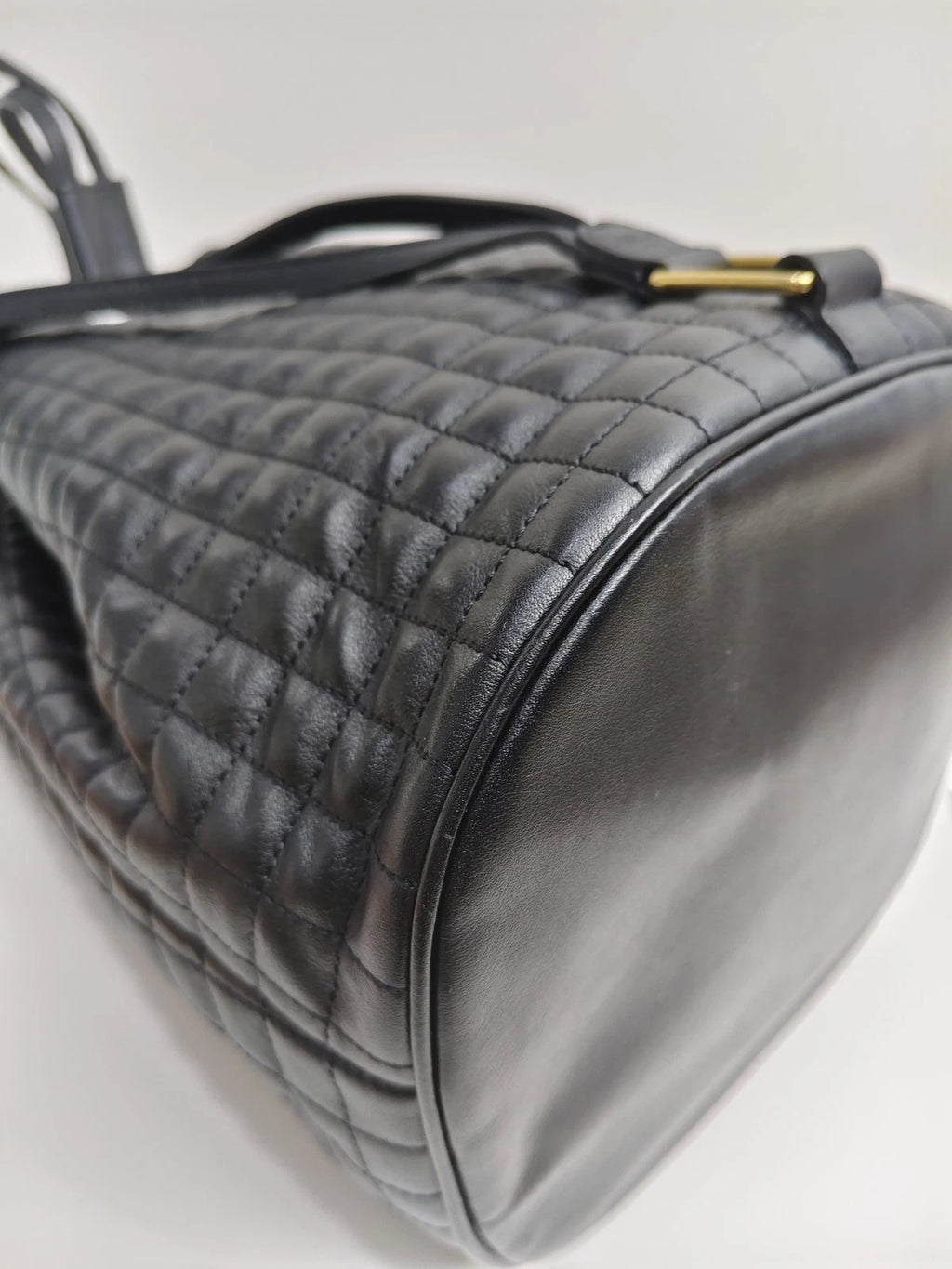 Authentic Celine Black Quilted Leather Backpack For Women