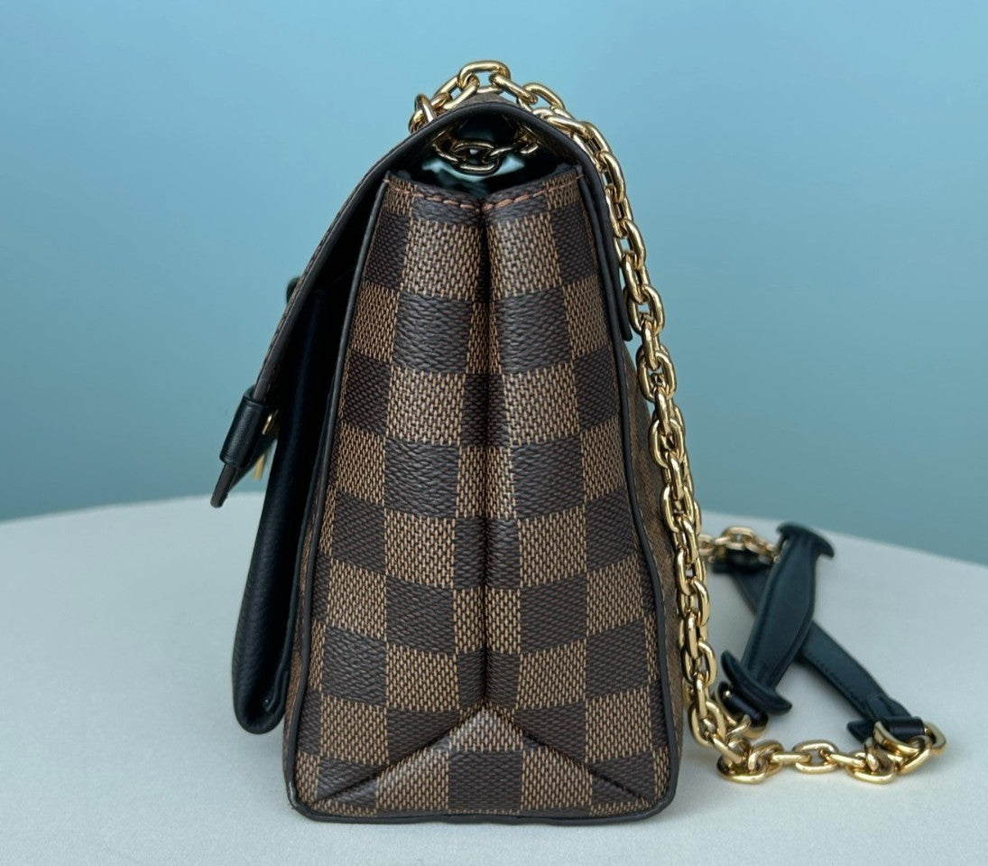 Louis Vuitton Vavin Chain Shoulder Bag Crossbody Brown Damier Ebene Women