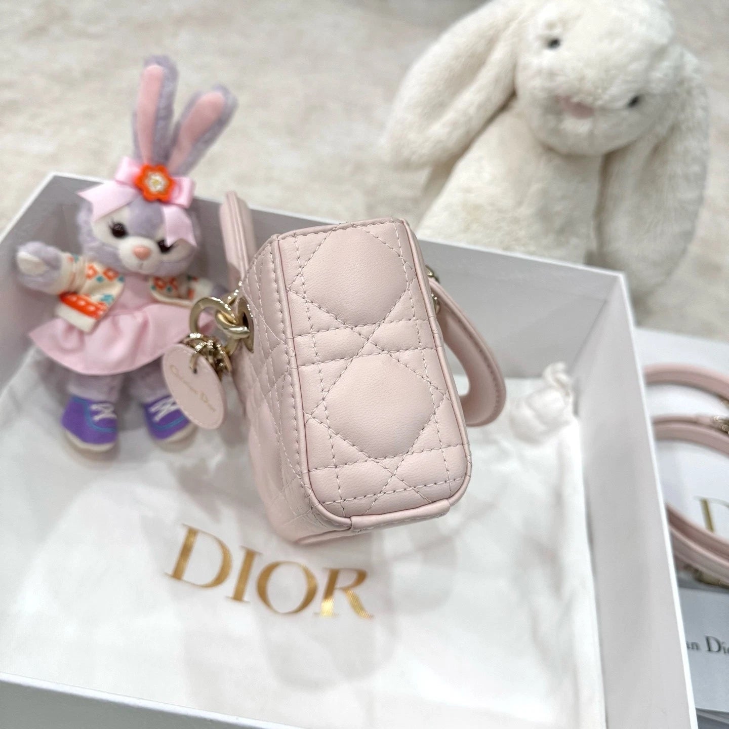 Dior Sakura Pink Ultra Mini Djoy Crossbody Top Handle Bag For Women