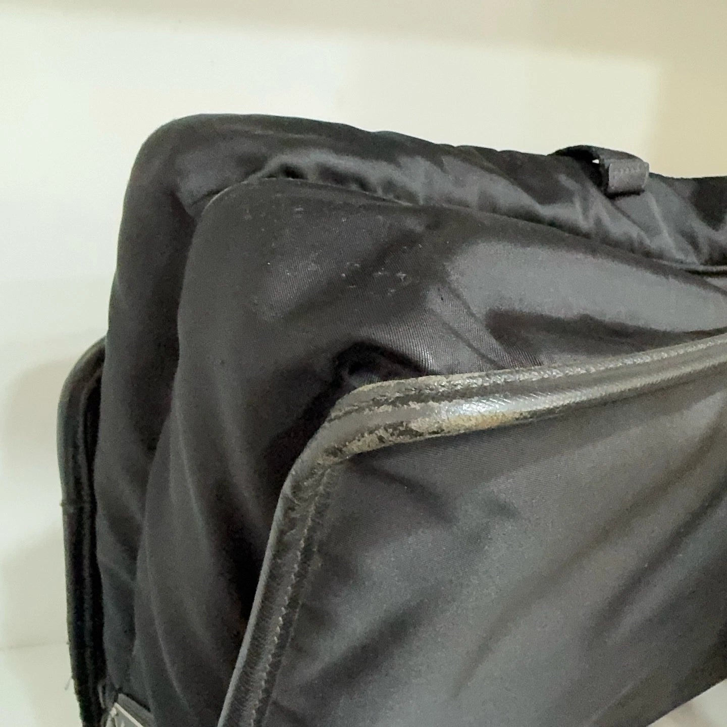 PRADA Nylon Flap Messenger Shoulder Crossbody Bag For Women