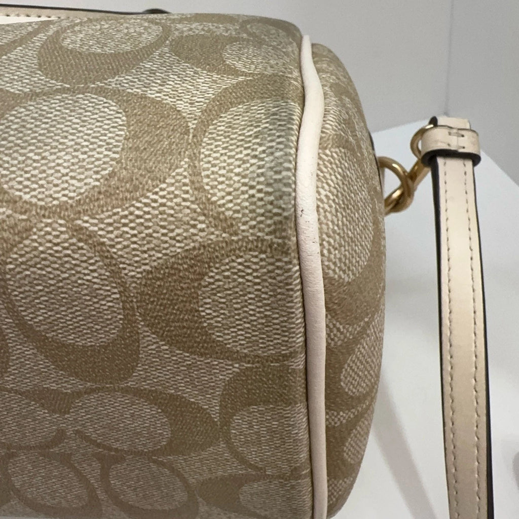 Coach PVC Small Bennett 23 Women's Boston Crossbody Handbag White