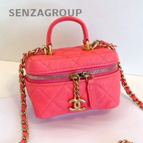 CHANEL Vanity mini Caviar Top Handle Shoulder bag Crossbody Almost Brand NEW