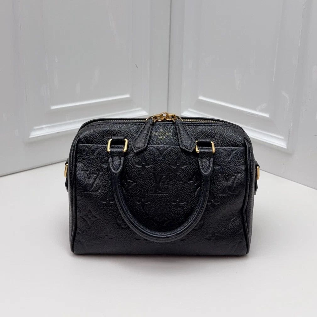 Louis Vuitton Speedy 20 Black Crossbody Top Handle Excellent