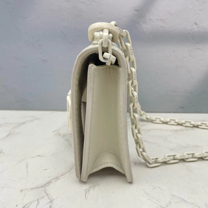 Authentic Dior J'adior Women's White Chain Shoulder Crossbody Bag