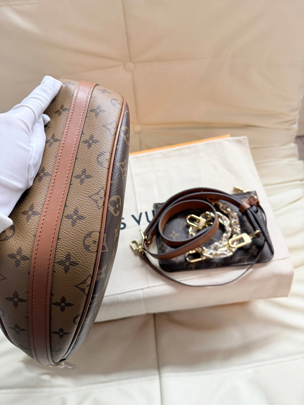Louis Vuitton Large Moon Pea Shoulder Bag For Women
