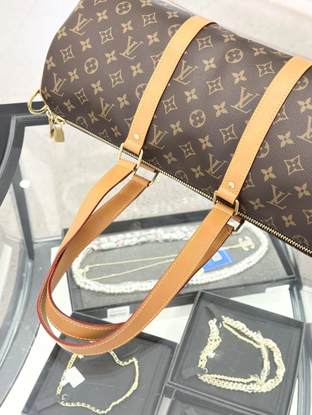 Louis Vuitton Papillon Trunk 45 Top Handle Crossbody Bag Brown Unisex S
