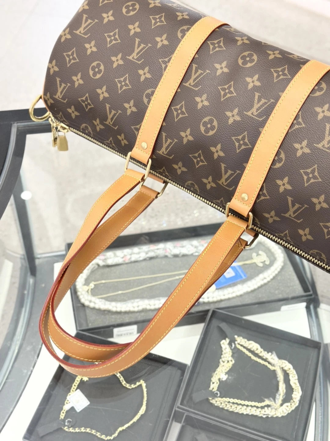Louis Vuitton Papillon Trunk 45 Top Handle Crossbody Bag Brown Unisex S