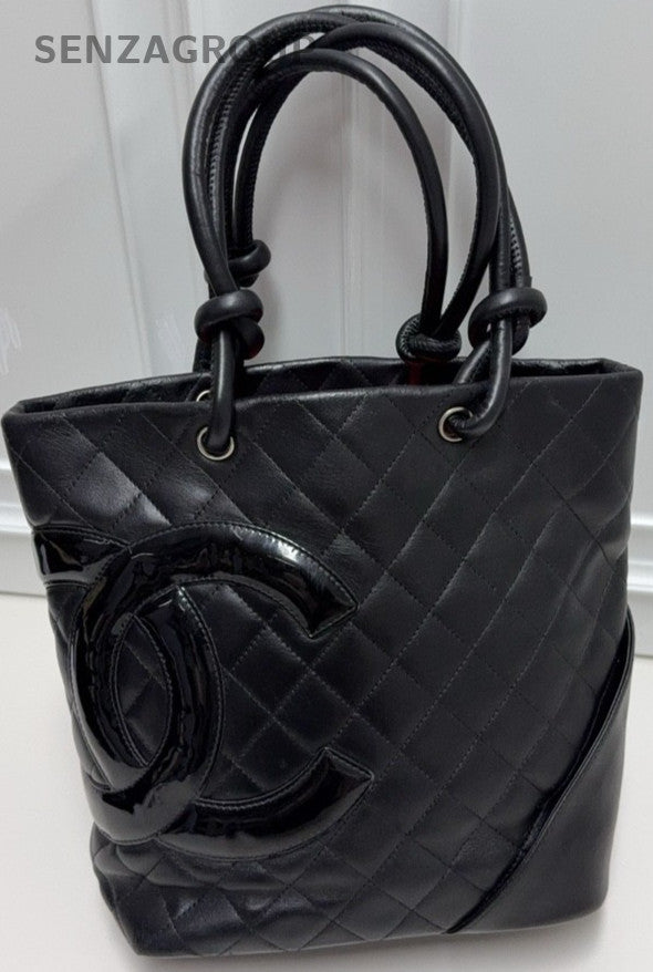 CHANEL So Black Cambon small size tote Shoulder bag