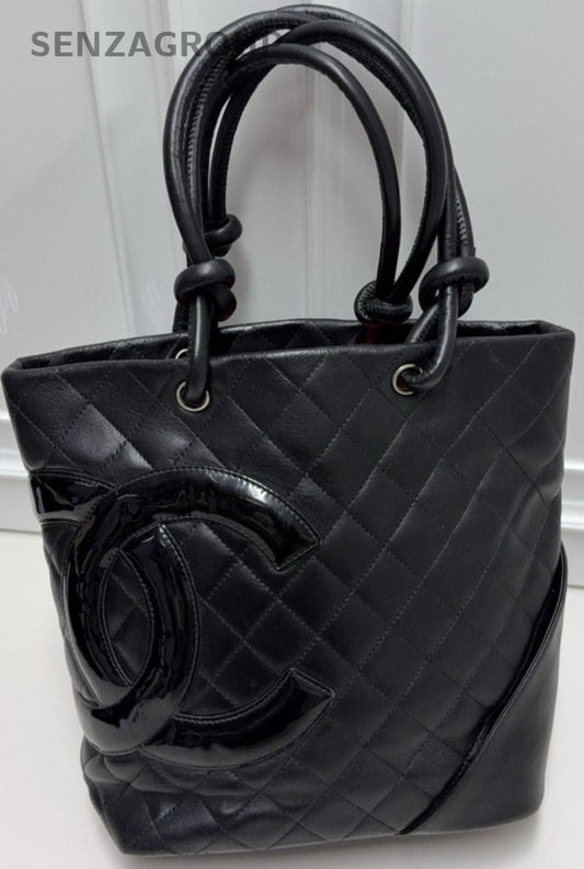 CHANEL So Black Cambon small size tote Shoulder bag