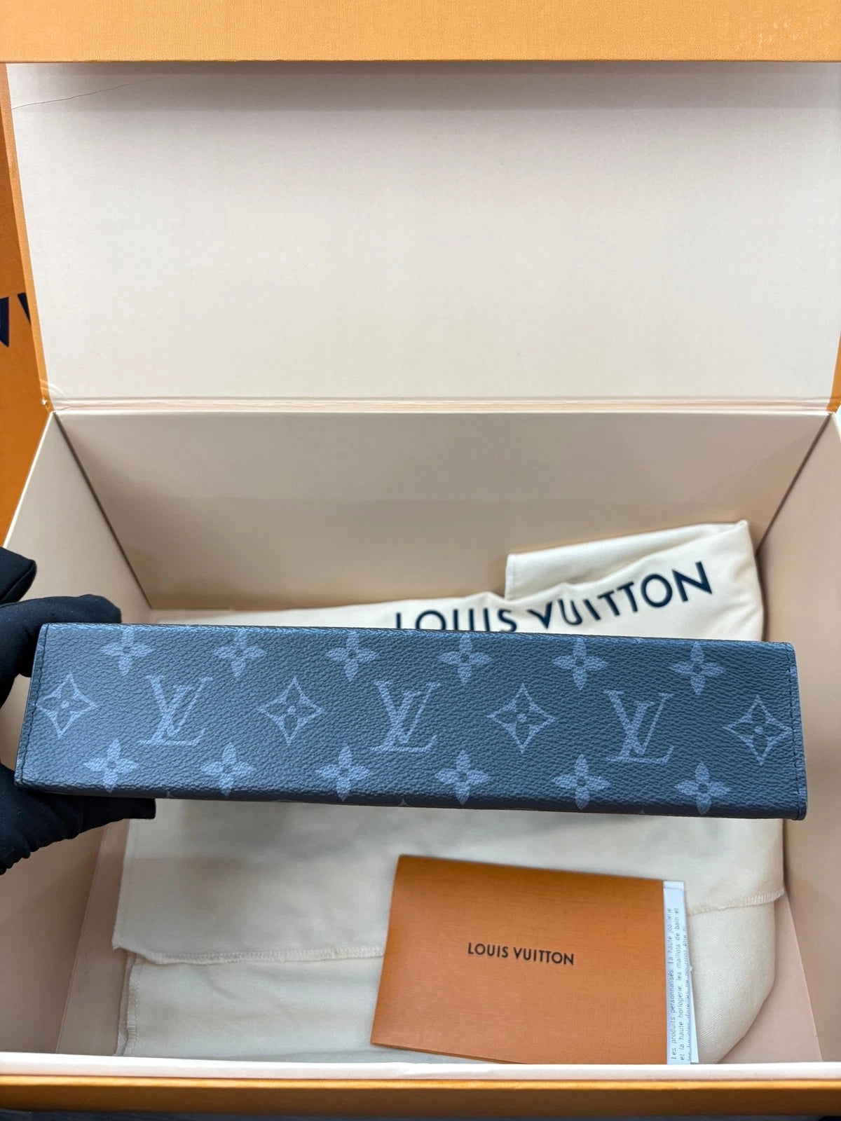 Louis Vuitton Black Monogram Canvas Clutch Pouch For Women