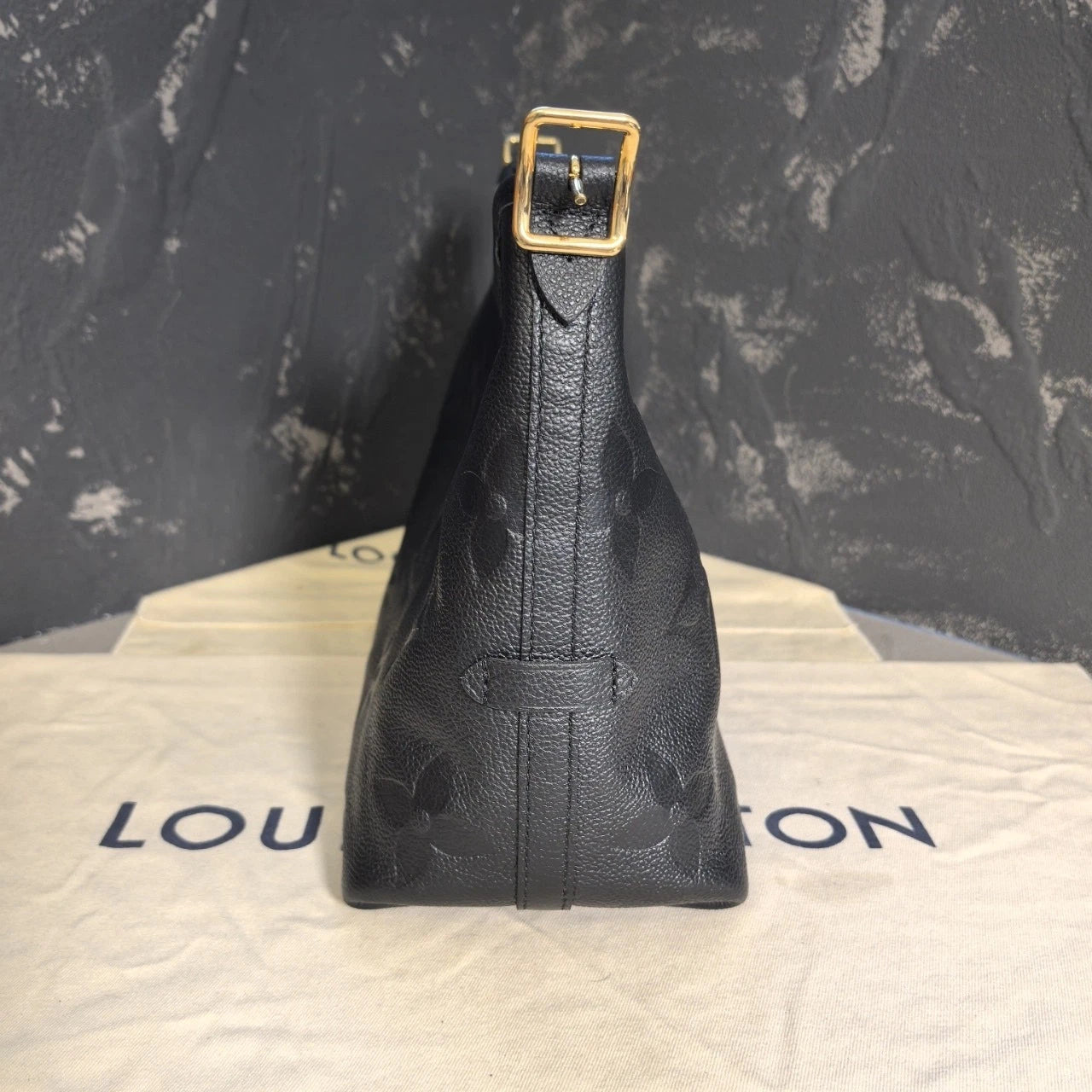 Louis Vuitton Carryall Black Tote Bag Excellent