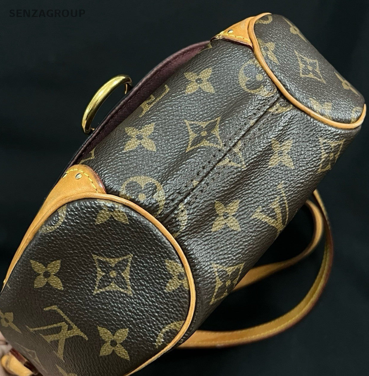 Louis Vuitton Saint Cloud Monogram Shoulder Bag Crossbody Brown Gold Women