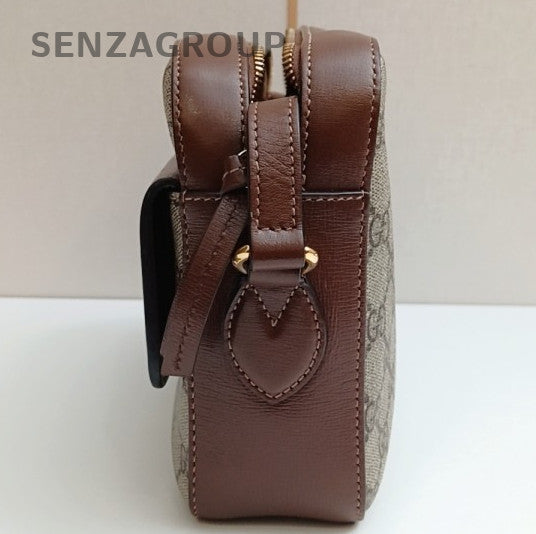 Gucci Horsebit 1955 Camera Bag Crossbody Brown Gold Used Women Classic