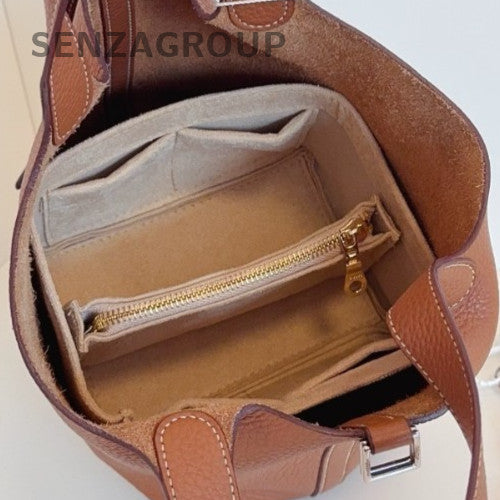 Hermes Picotin Lock Silver Hardware Tote Bag Brown Women Classic Designer