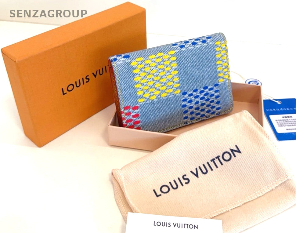 Louis Vuitton Card pack Denim Summer Limited Edition Colorful Chip Version