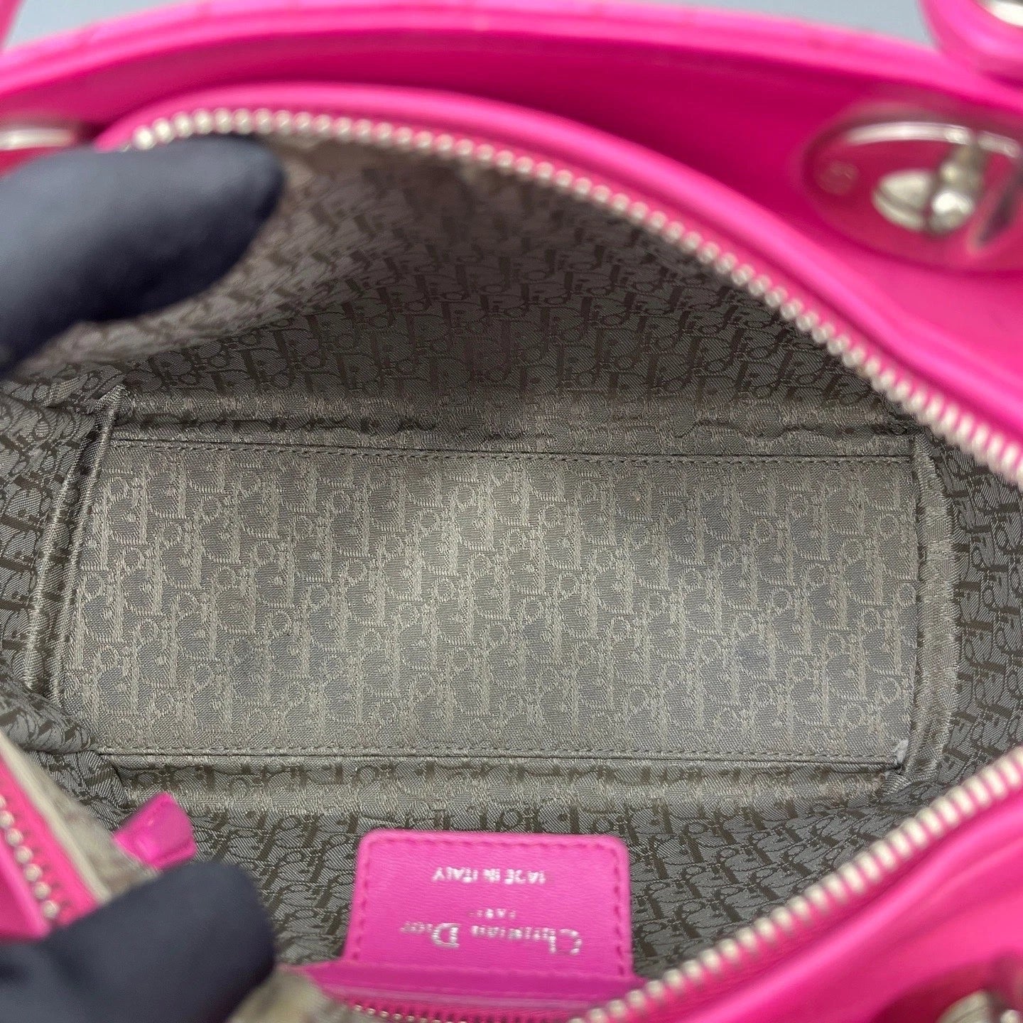 Dior Lady Dior Pink Crossbody Top Handle Excellent