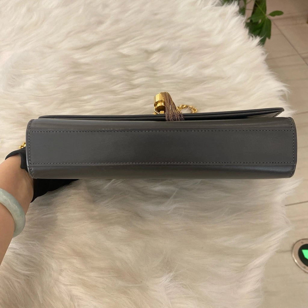 YSL Saint Laurent Kate Tassel Chain Shoulder Crossbody Bag Black Gold