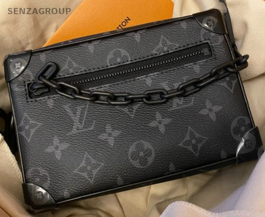 Louis Vuitton Soft Trunk Mini Monogram Shoulder Bag Crossbody Black Unisex Adult