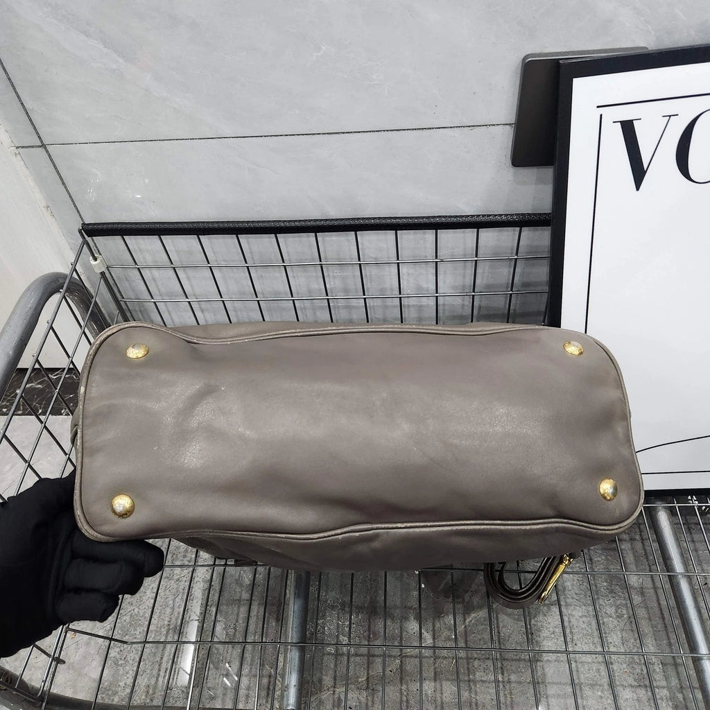 Prada Gray Tote Handbag Shoulder Crossbody Women