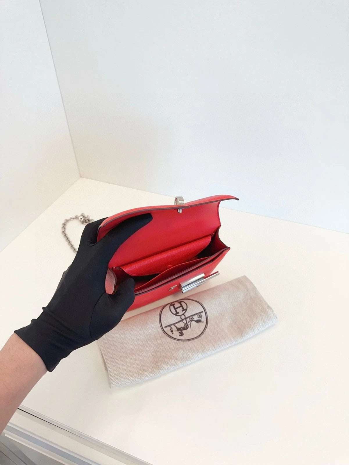 Hermes Verrou Mini Red Crossbody Bag For Women