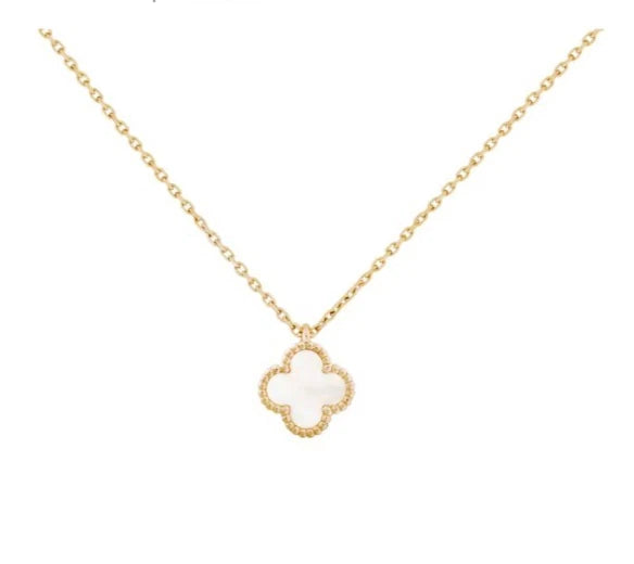 Van Cleef &amp; Arpels Sweet Alhambra Necklace 18K Yellow Gold Mother of Pearl