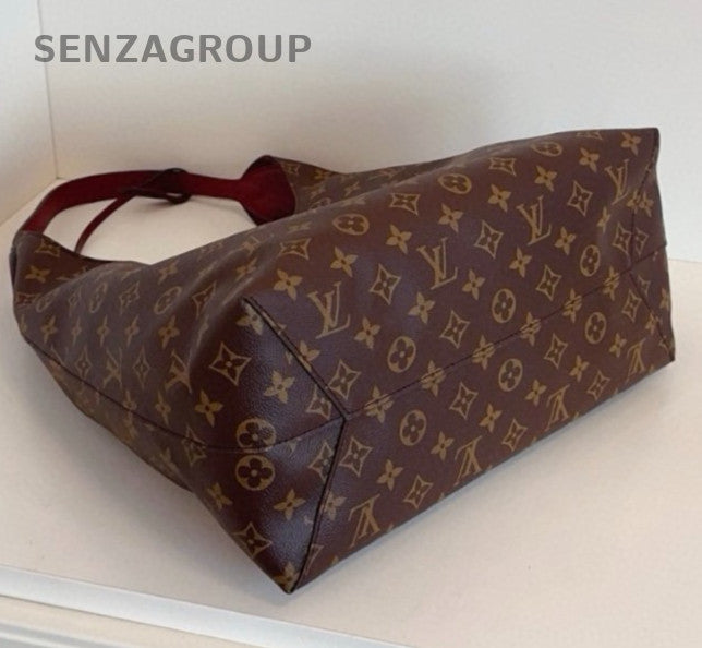 Louis Vuitton Flower Monogram Hobo Shoulder Bag Brown Gold Women Classic