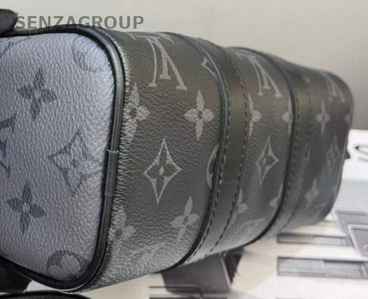 Louis Vuitton  Keepall XS Monogram Top Handle Shoulder Bag Black Silver Women