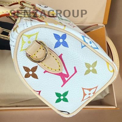 Louis Vuitton Speedy Nano White Multicolor Handbag - Women's Classic