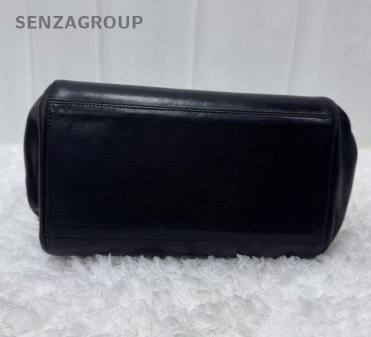 Chanel 2.55 Chain Shoulder Bag Black Gold Women Classic