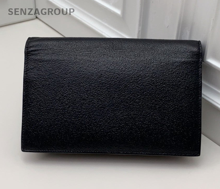 Saint Laurent Kate Chain Tassel Shoulder Bag Crossbody Black Gold Women Classic