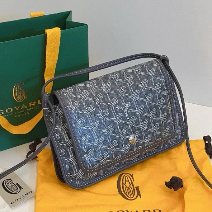 Goyard Plumet WOC Shoulder Bag Crossbody Gray Silver Unisex Adults Classic