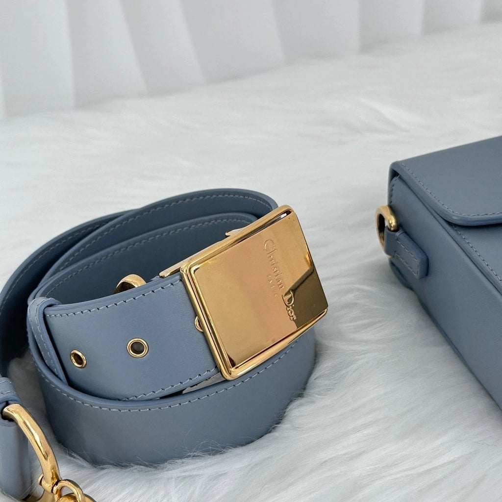 Authentic Dior Montaigne Mini Box Enamel Clasp Bag For Women