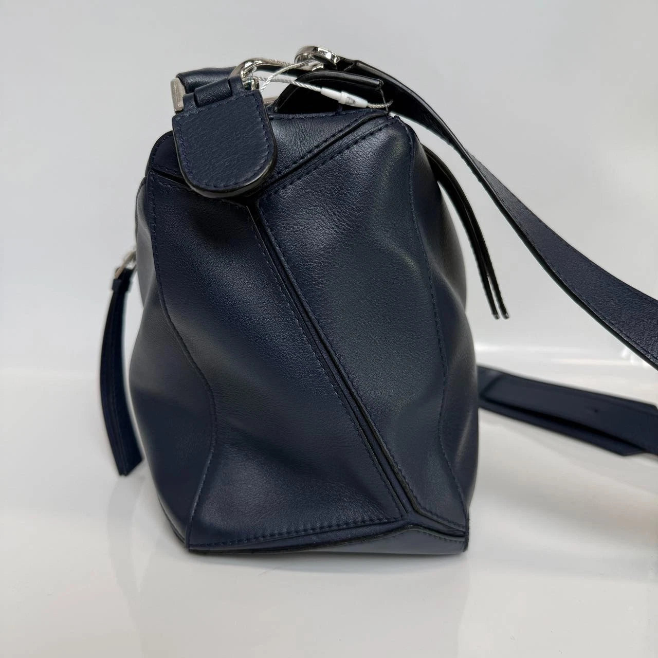 SJ0001 Loewe Medium Puzzle Bag in Navy Blue Calfskin