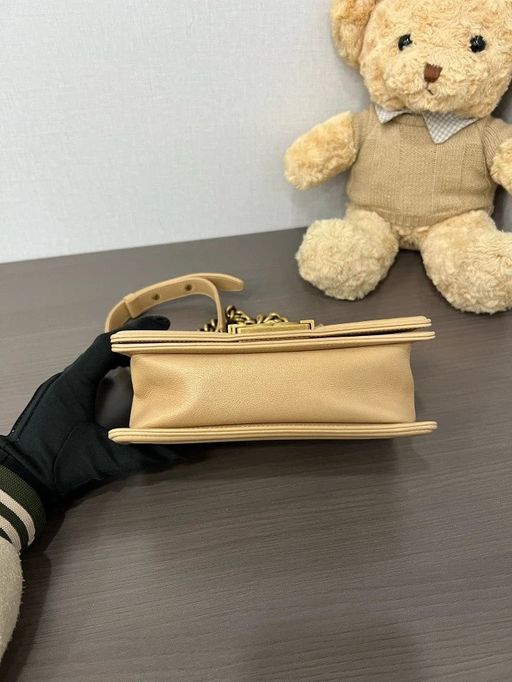 CHANEL Small LeBoy Leather Shoulder Crossbody Bag For Women