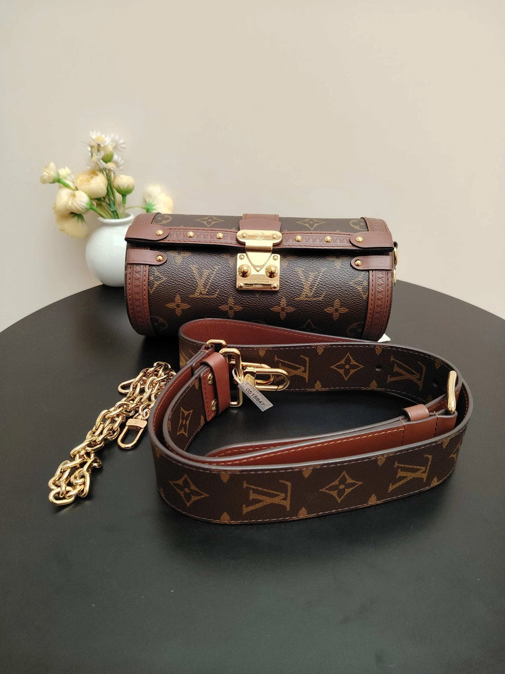 Louis Vuitton Papillon Canvas Shoulder Bag For Women