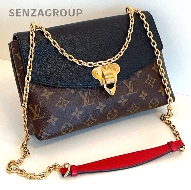 Louis Vuitton Saint Placide Chain Monogram Shoulder bag Brown Black Women
