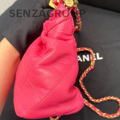 Chanel Lucky Charm Chain Crossbody Bag Red Gold Fashion Women