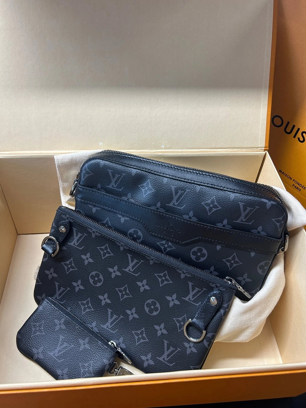 Louis Vuitton Black 3-in-1 Crossbody Bag For Women