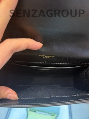 Saint Laurent YSL Kate Tassel Black Gold Chain Shoulder Crossbody Bag