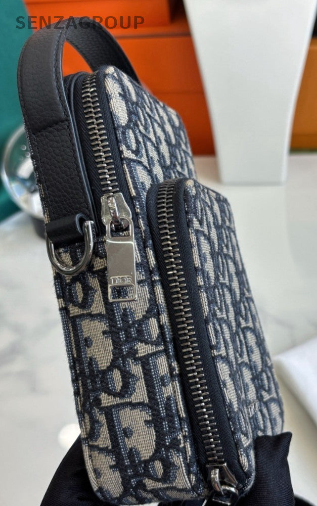 Christian Dior  Rider Oblique Camera Bag Shoulder Crossbody Bag Black