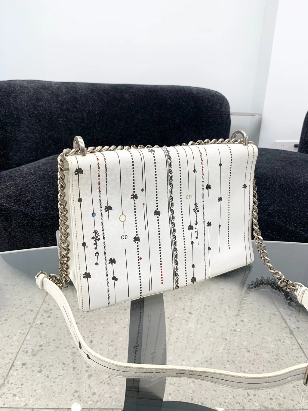 Christian Dior Diorama Tassel Calfskin GM Shoulder Bag Crossbody Bag Women S