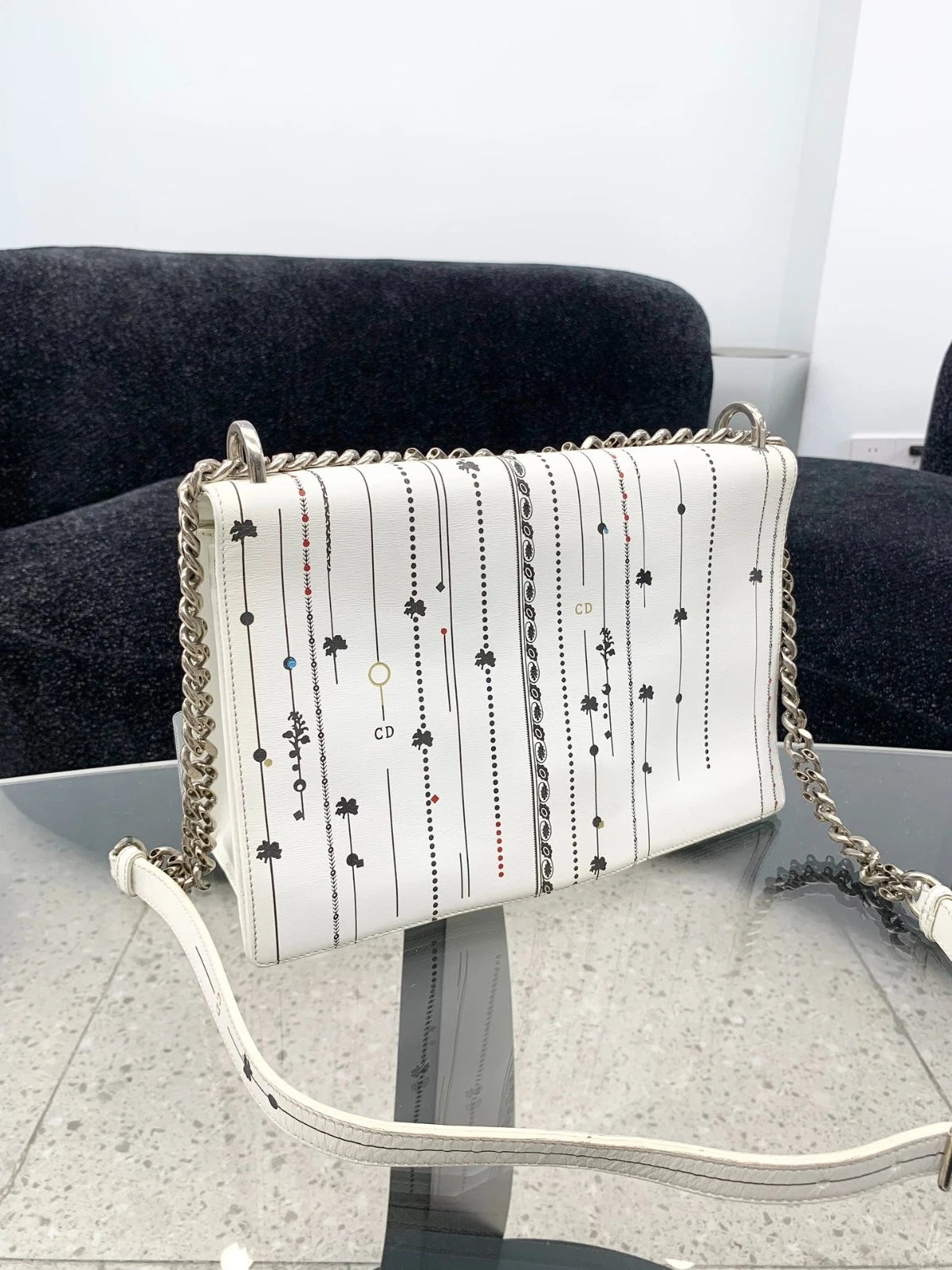 Christian Dior Diorama Tassel Calfskin GM Shoulder Bag Crossbody Bag Women S