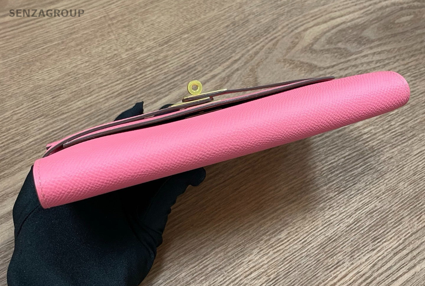 Hermes Kelly Long Wallet Pink Epsom Leather Women