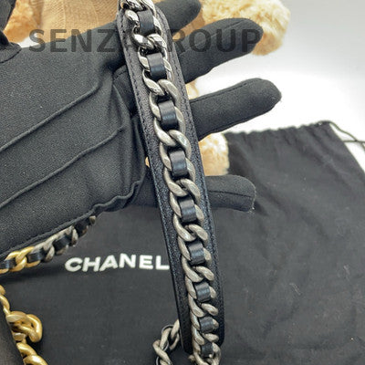 Chanel 19 Small Quilted Chain Bag Black Gold - Classic Women's Handbag